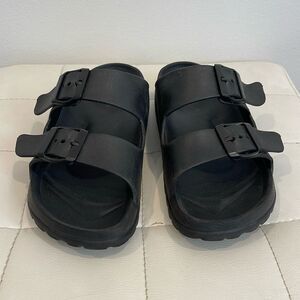 Black Slip on sandals (7/8)